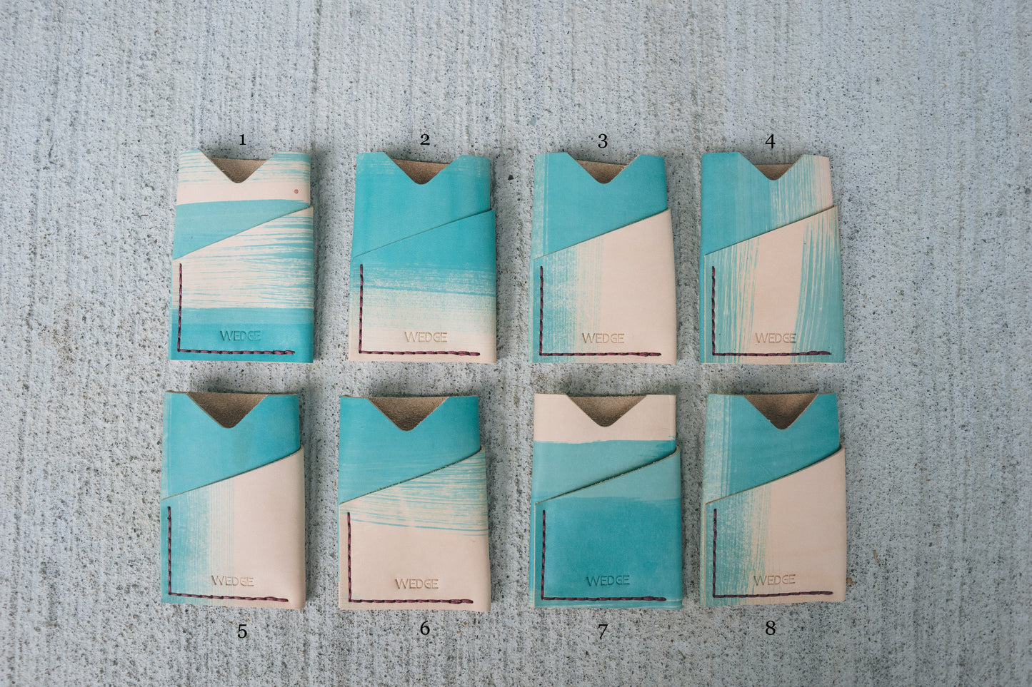 Limited - Hand Dyed Blue Turquoise Tricouni Card Holder-1